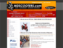 Tablet Screenshot of mdscooters.com